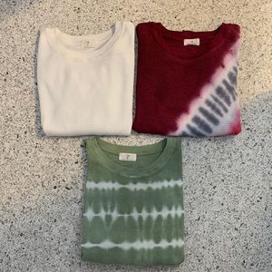 T.LA set of 3 thermal long sleeve tops